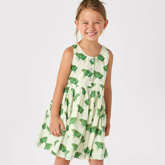 Girls Laura Dress - Frogs