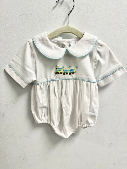 Train - White Emb Bubble