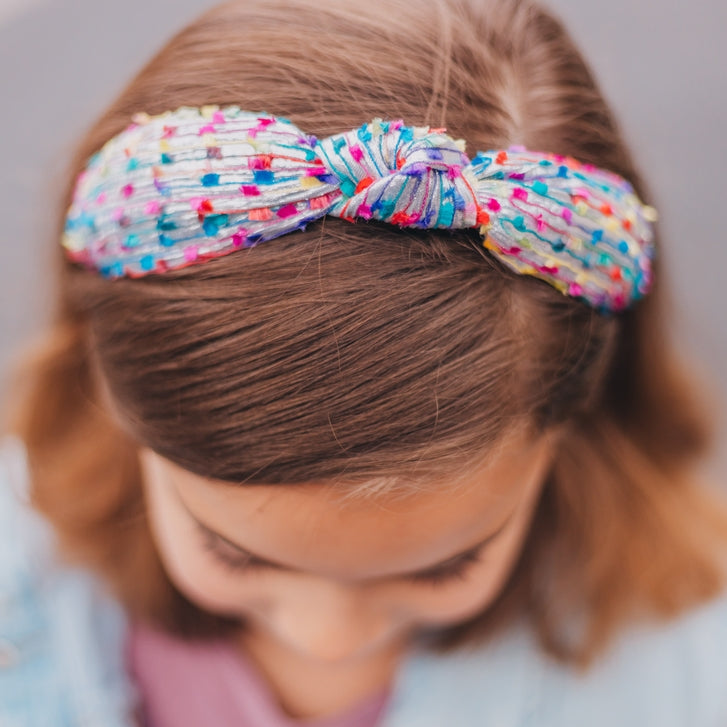 Knot Headband - Confetti Silver