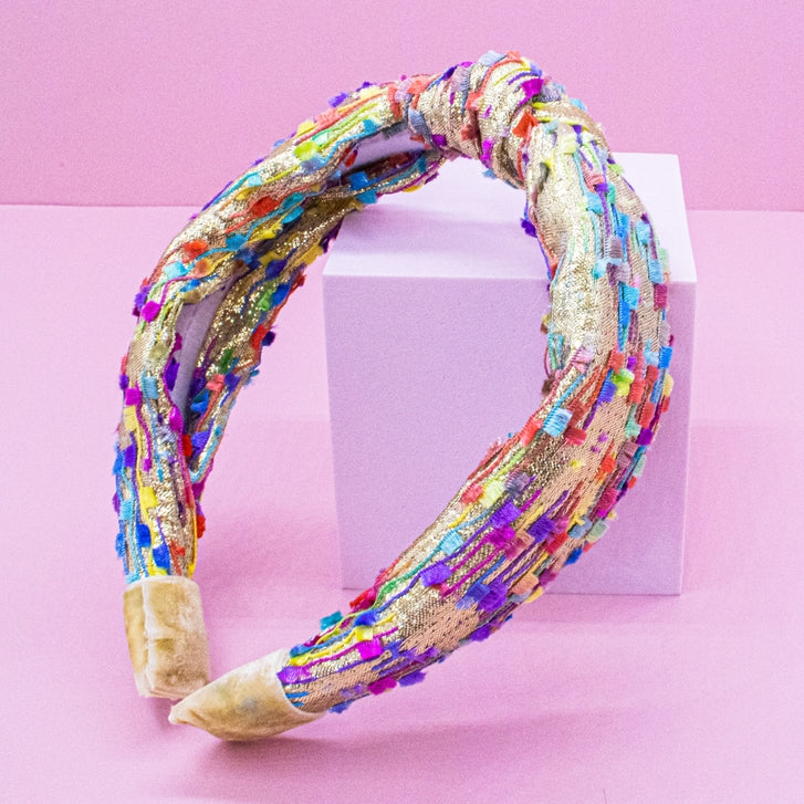 Knot Headband - Confetti Gold