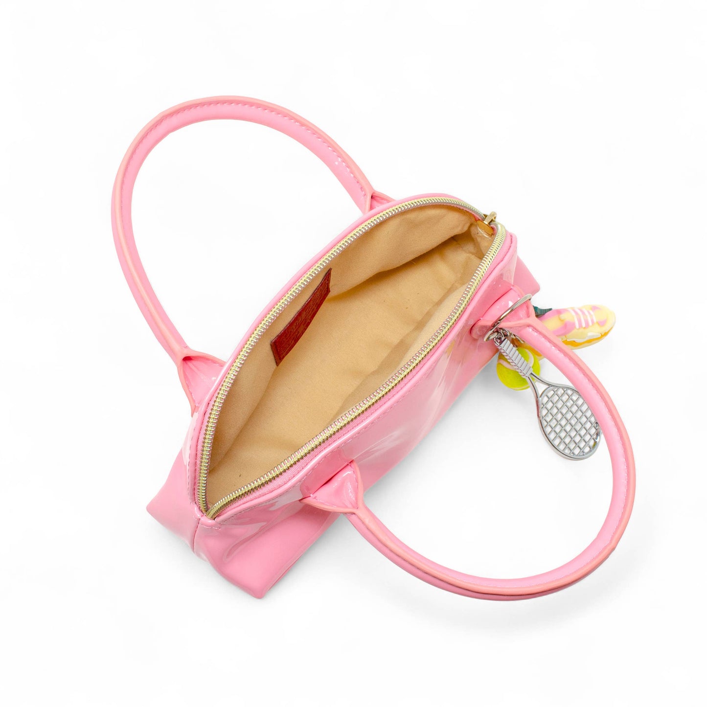 Sporty Charm Top Handle Bag: Pink