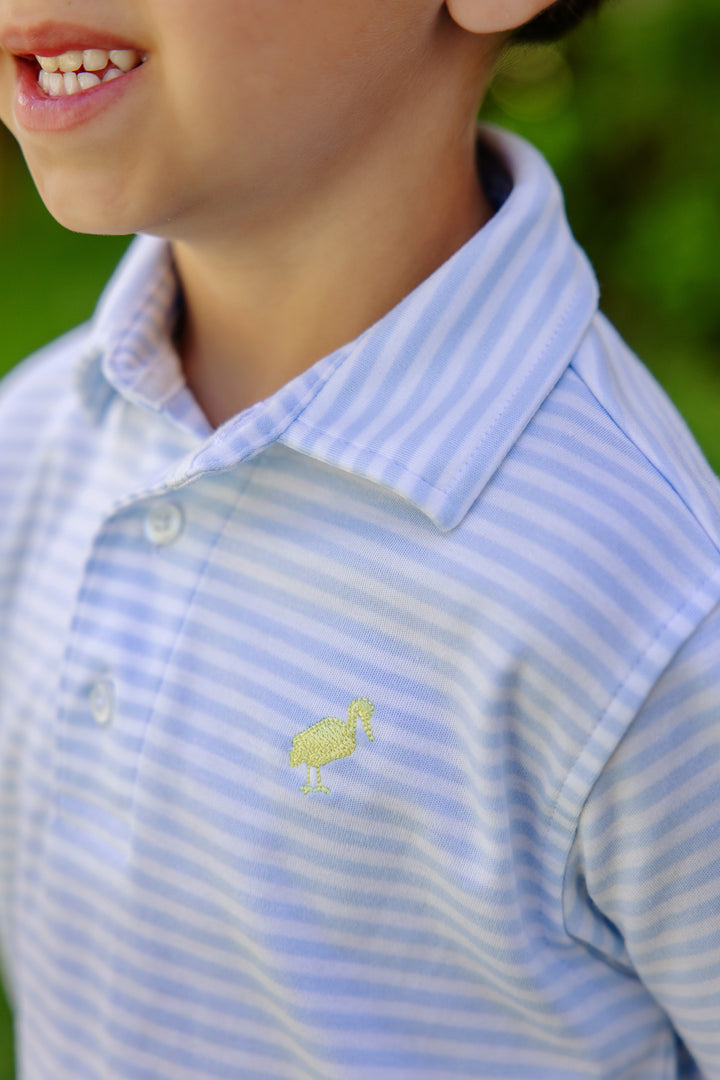 Prim & Proper Polo - Buckhead Blue Stripe