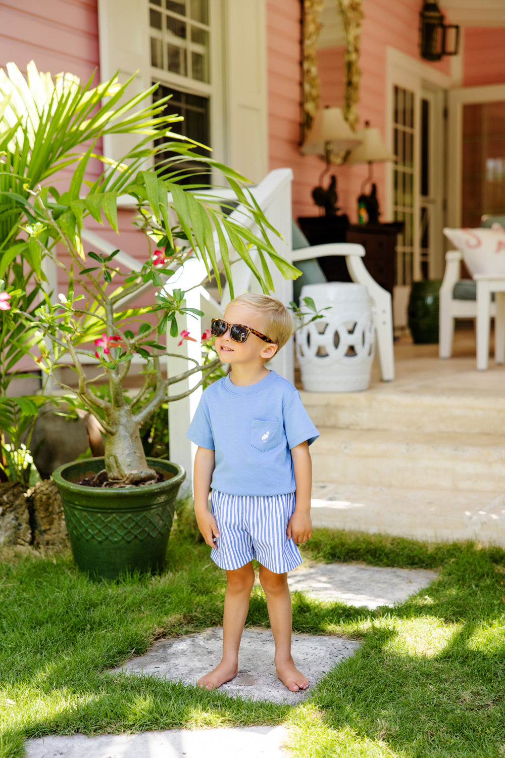 Shelton Shorts - Barbados Blue Stripe