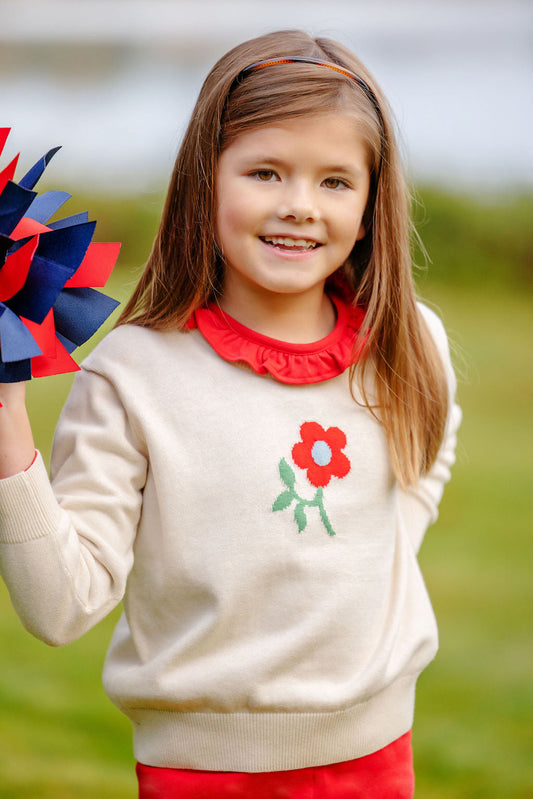 Isabelle's Intarsia Sweater - Flower