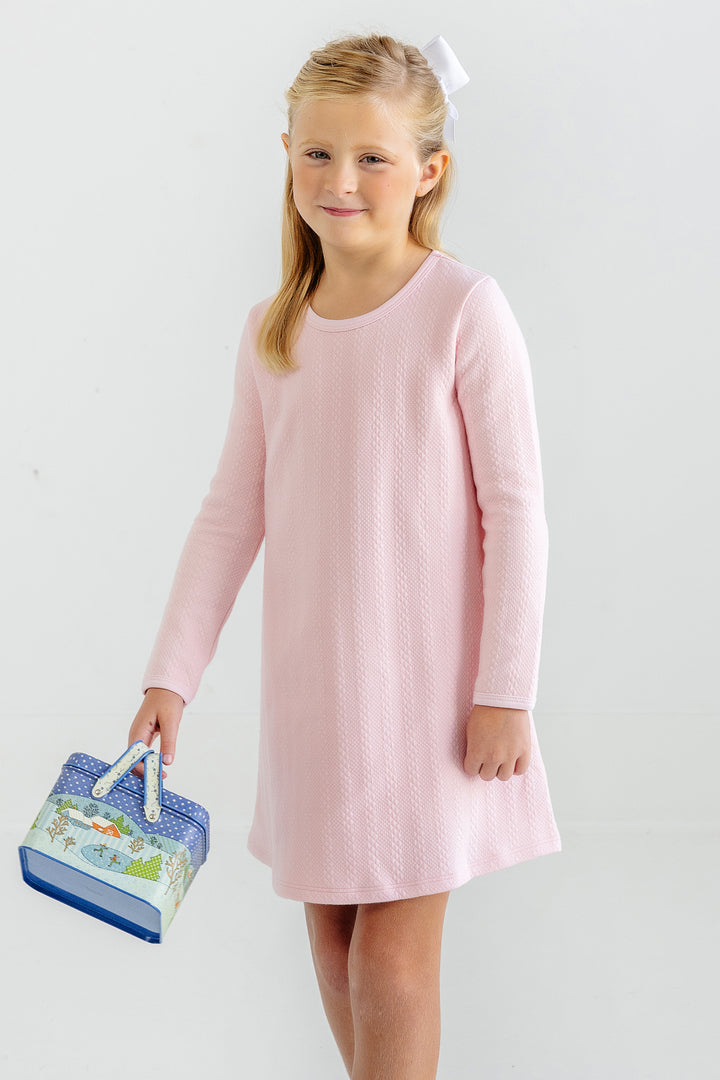 L/S Polly Play Dress - Quilted Pink