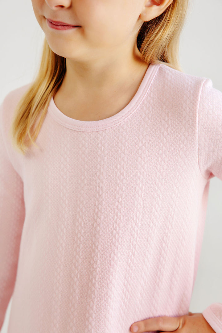 L/S Polly Play Dress - Quilted Pink