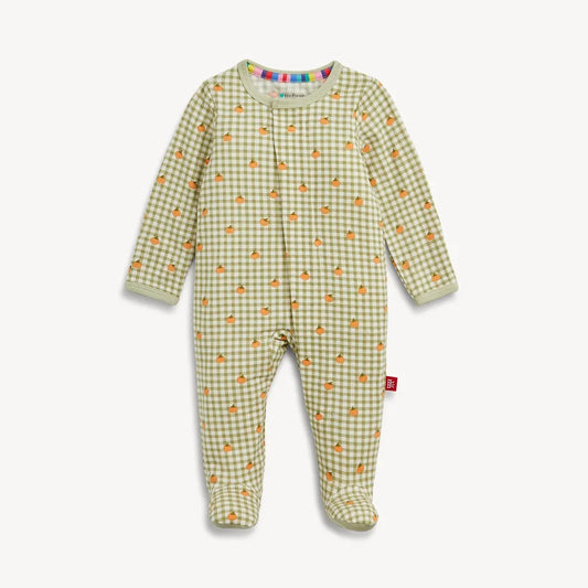 Pumpkin Plaid Modal Footie
