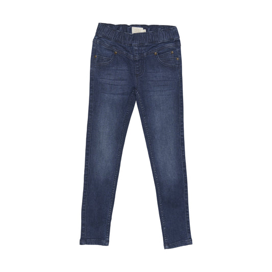 Slim Fit Pull On Blue Jeans