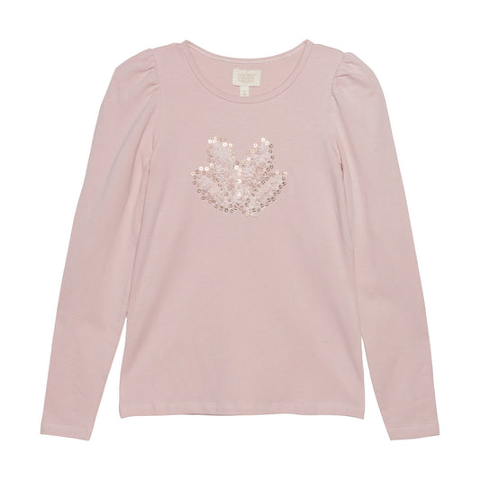 L/S Shirt with sequins - Pink