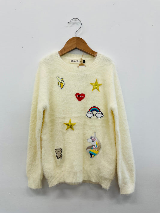 Sweater Ivory w/ Applique