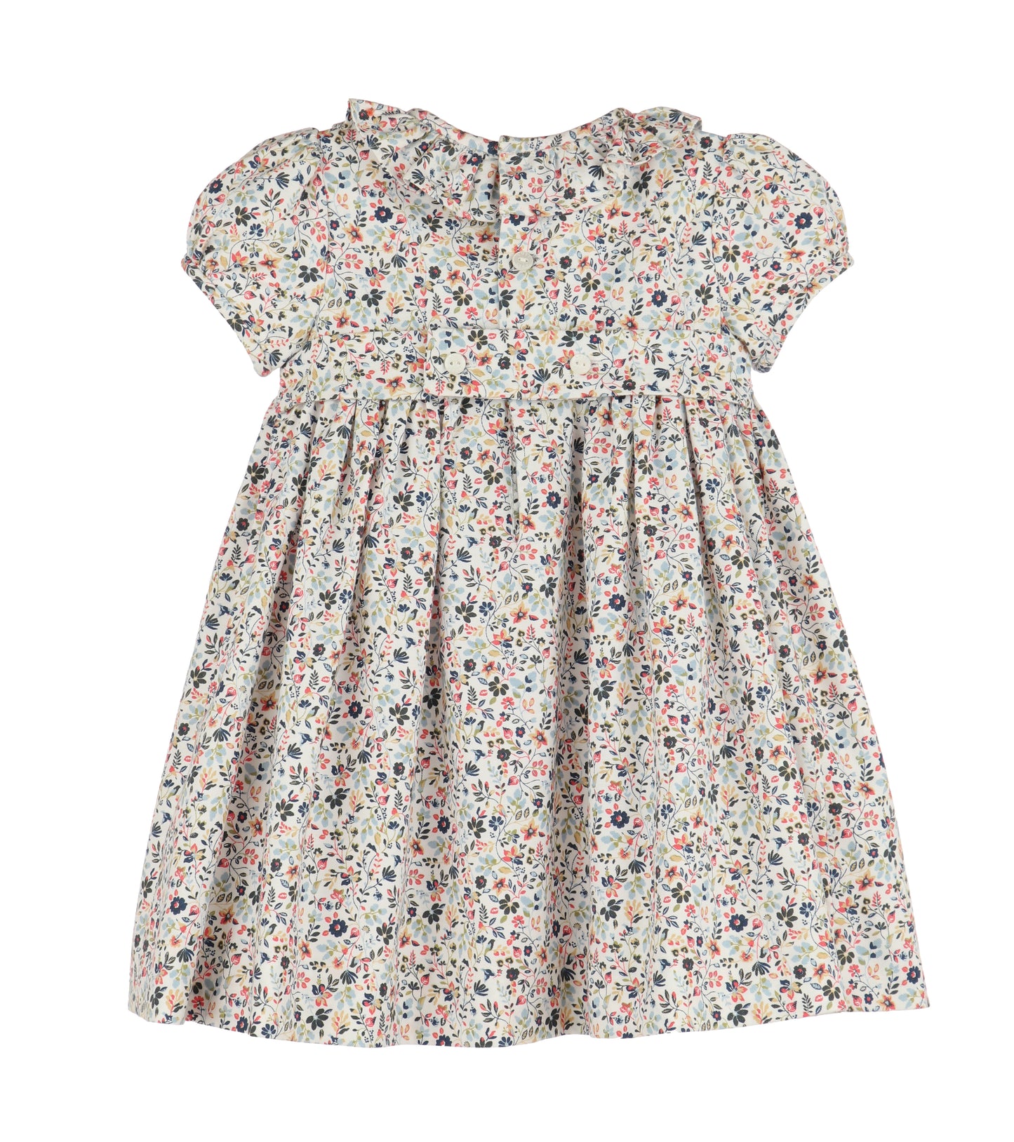 Majestic Floral Smock Dress - Blue