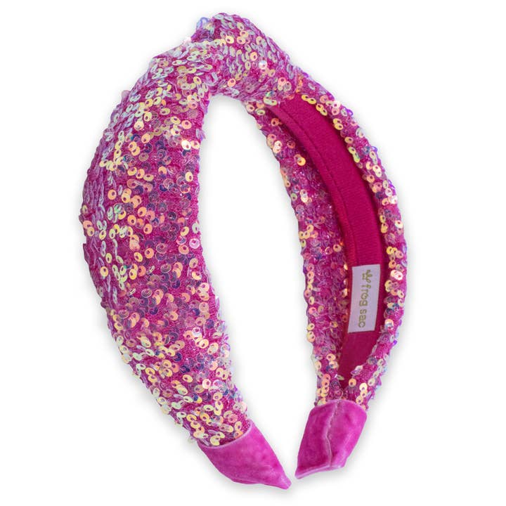 Knot Headband - Rainbow Sequin