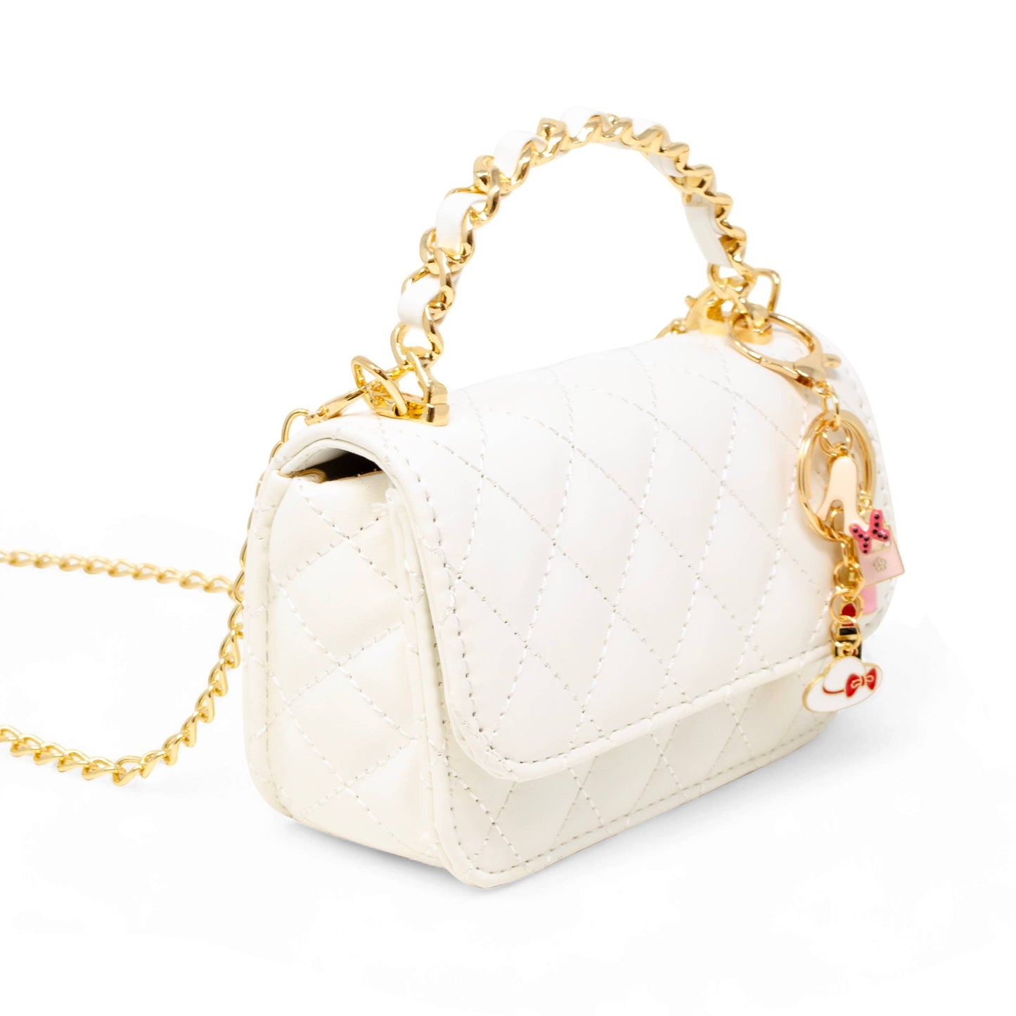 Girl's Classic Link Chain Top Handle Handbag: Gold