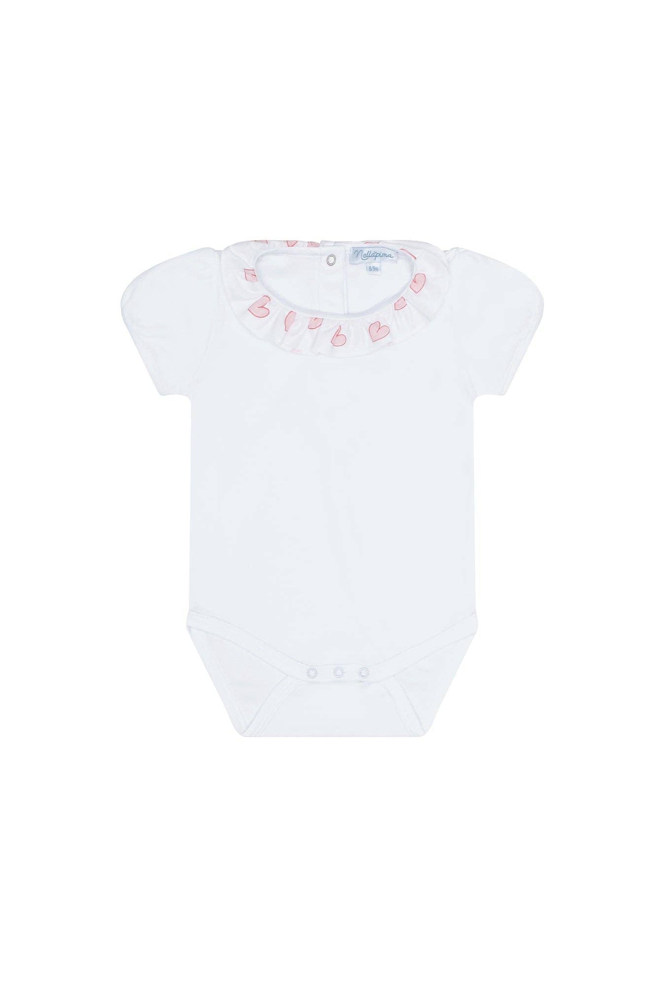 Pink Heart Print Onesie Set: Pink / 0 - 3M