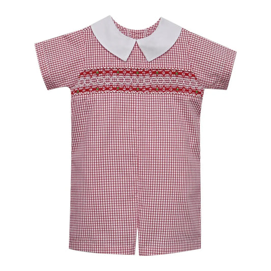 Red Williams Checked Romper