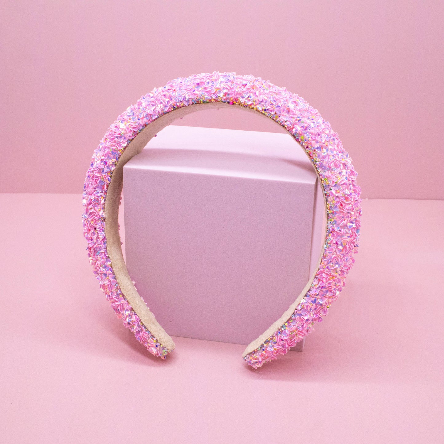 Kids Padded Headband - Chunky Sequin Hair Band: Multi-Colored