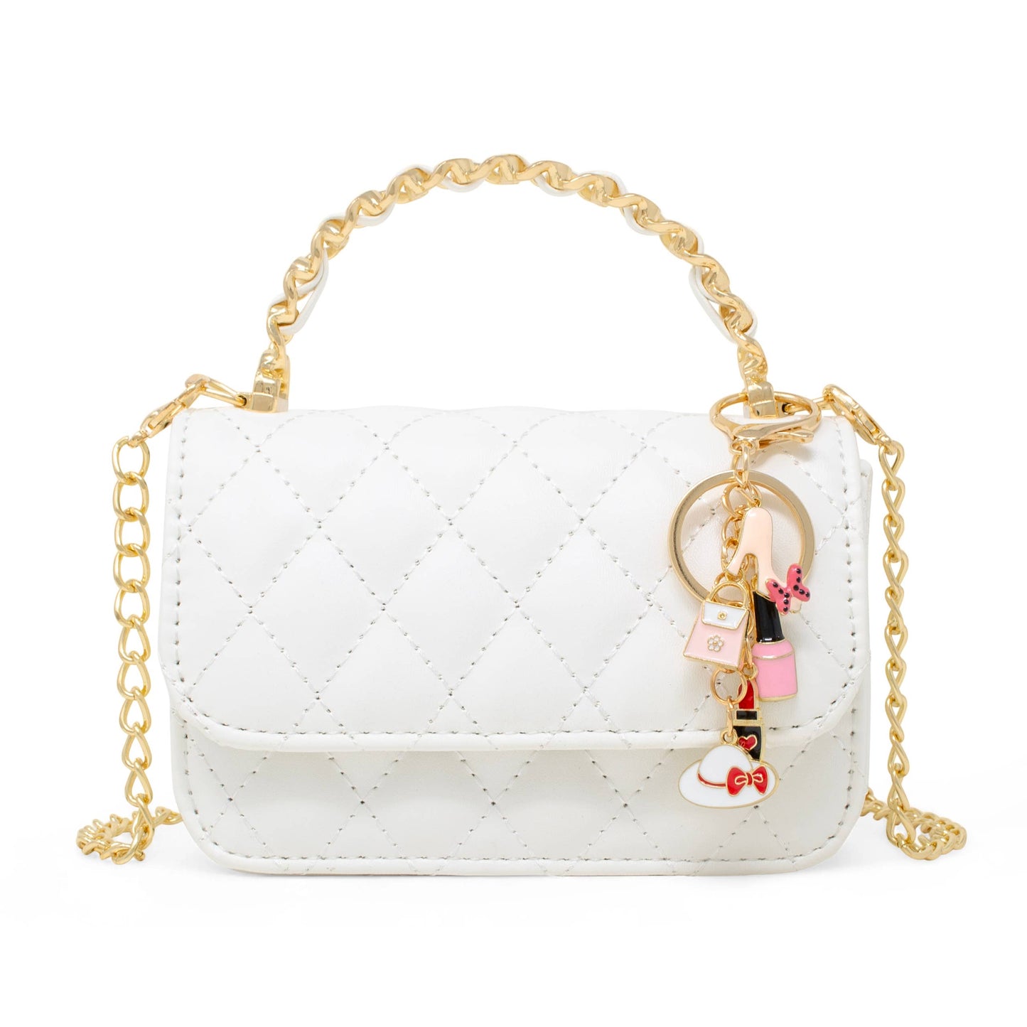 Girl's Classic Link Chain Top Handle Handbag: Gold