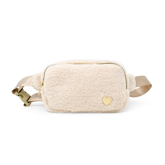 Fuzzy Belt Bag w/ Heart