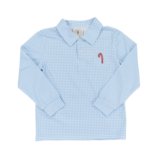 Candy Cane Row Longsleeve Polo