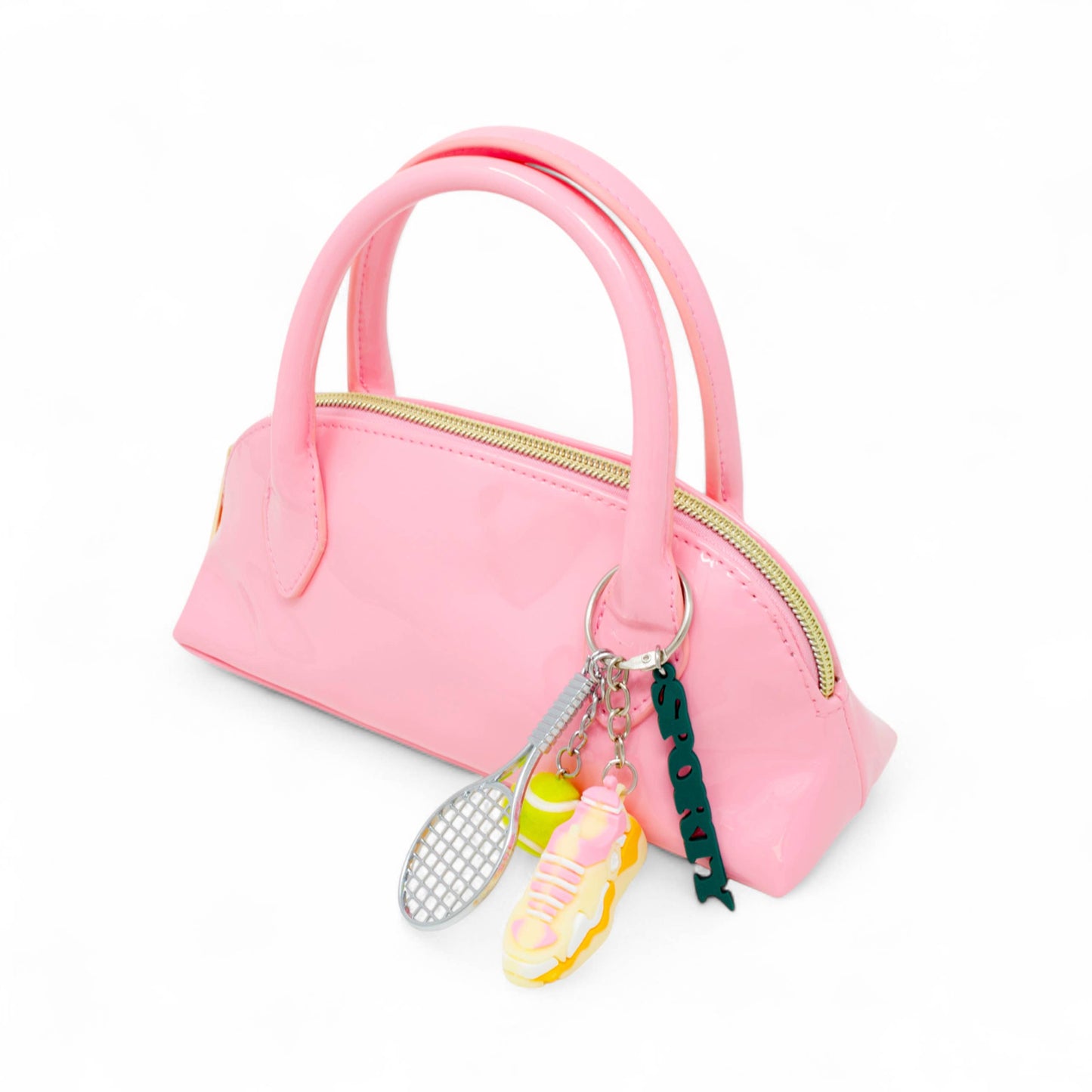 Sporty Charm Top Handle Bag: Pink