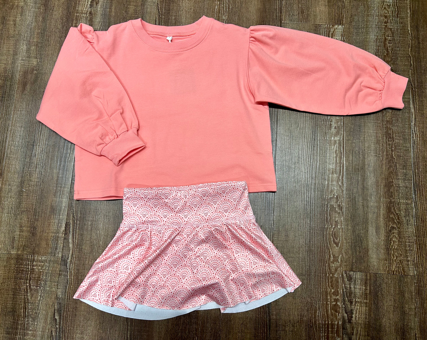 Girls Puff Sleeve Top - Pink