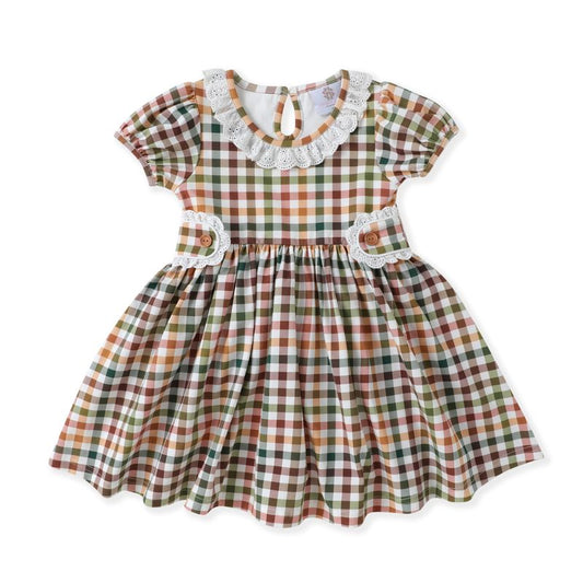 Tab Dress- Fall Gingham