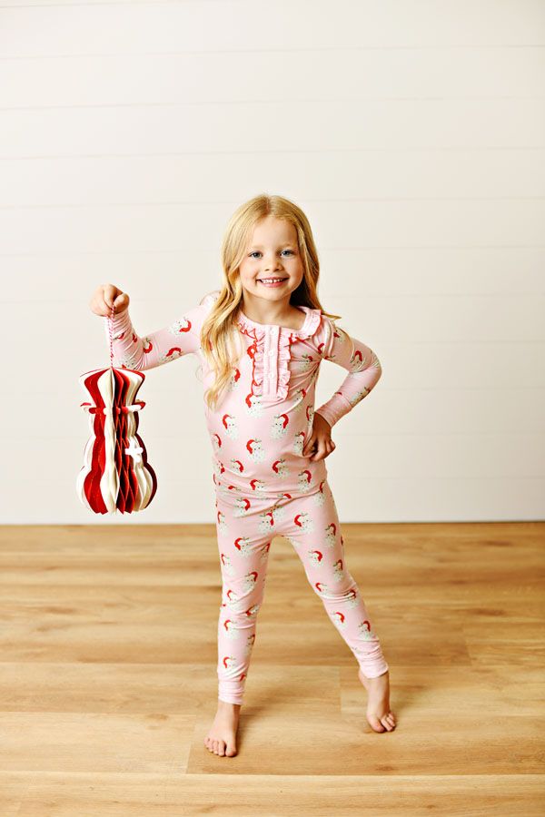 Pink Santa Butter Knit 2PC PJ