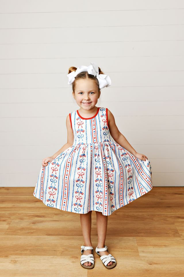 Red White Blue Flair Dress