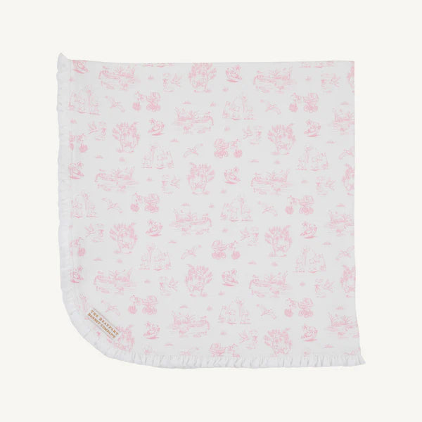 Baby Buggy Blanket Hamptons Hot Pink