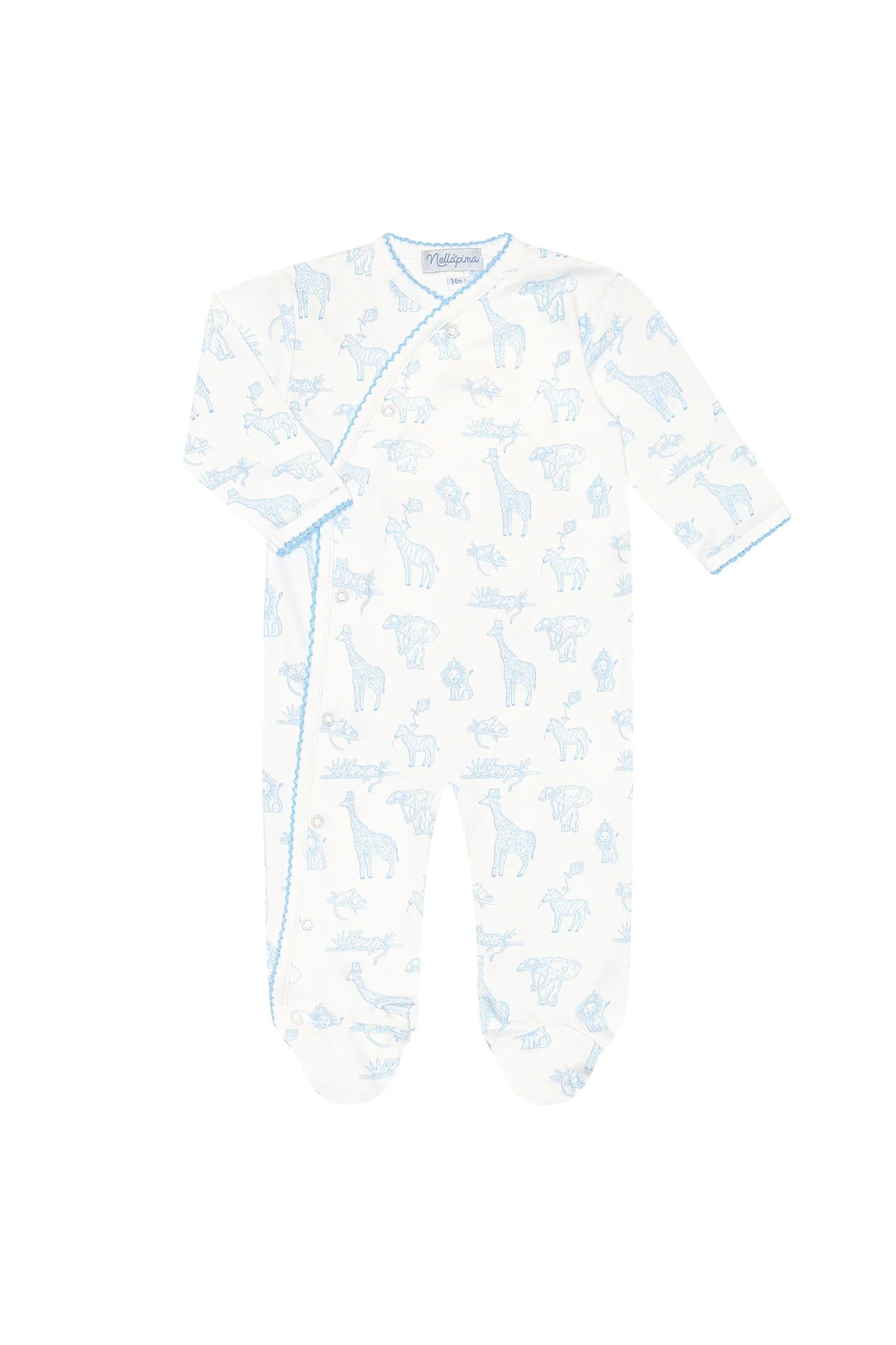 Blue Safari Crossover Footie