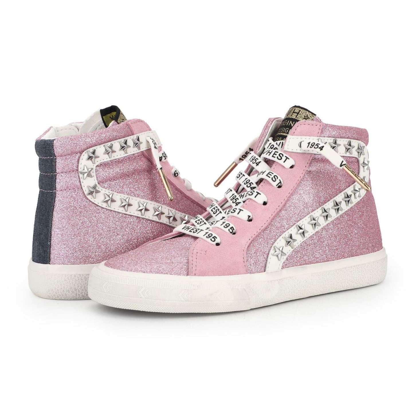 Wally High Top Pink Glitter Mini Star