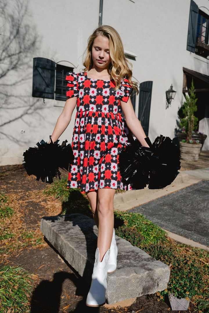 Maya Tie Dye True Red Dress