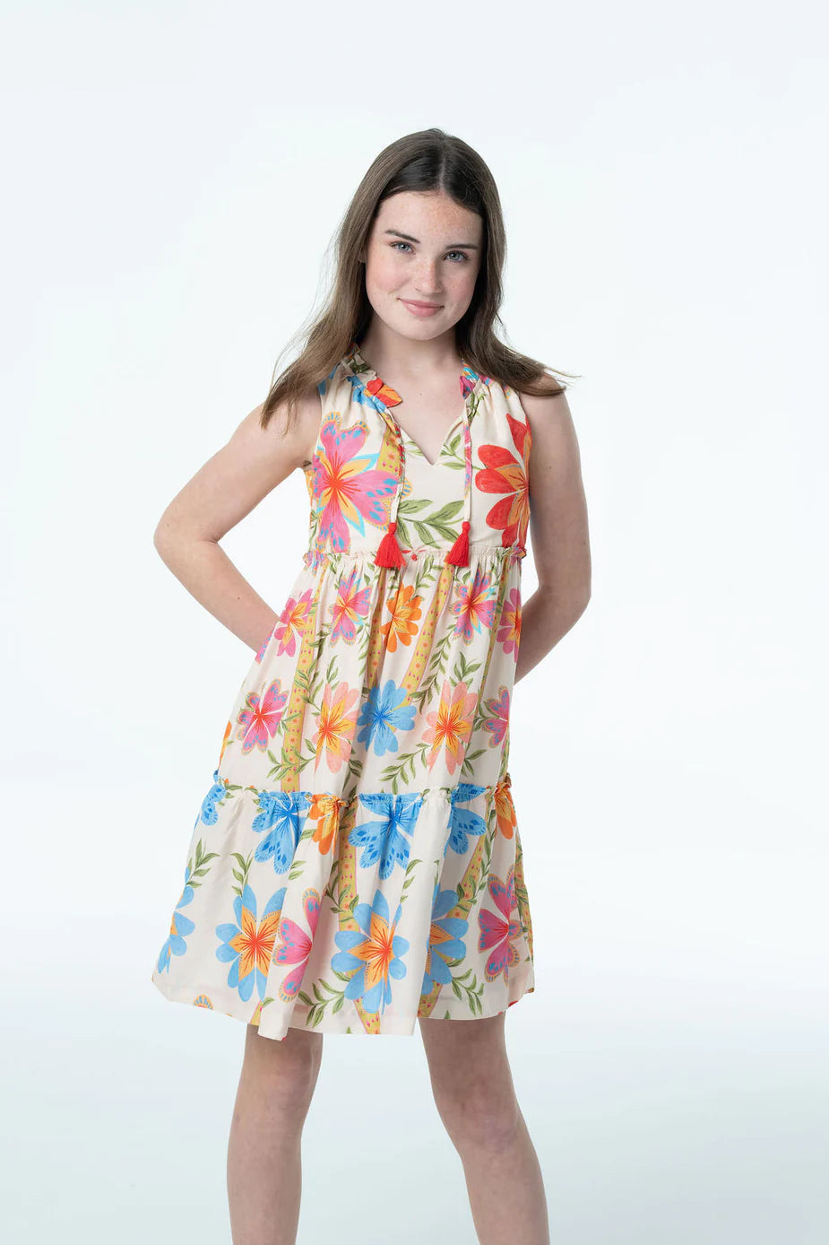 Tiered Dress- Cream