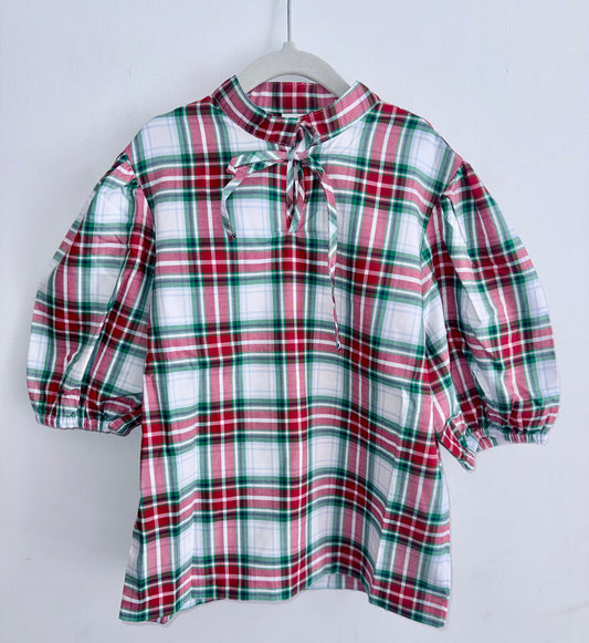 Sophia Top - Very Merry Tartan