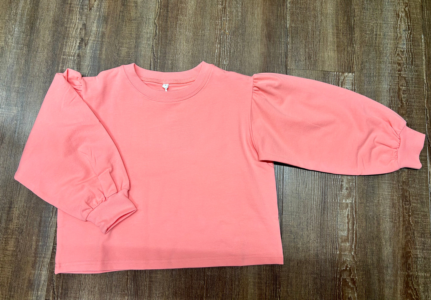 Girls Puff Sleeve Top - Pink