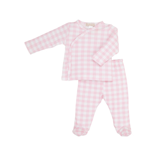 Cameron Cross Front Set - Pink Gingham