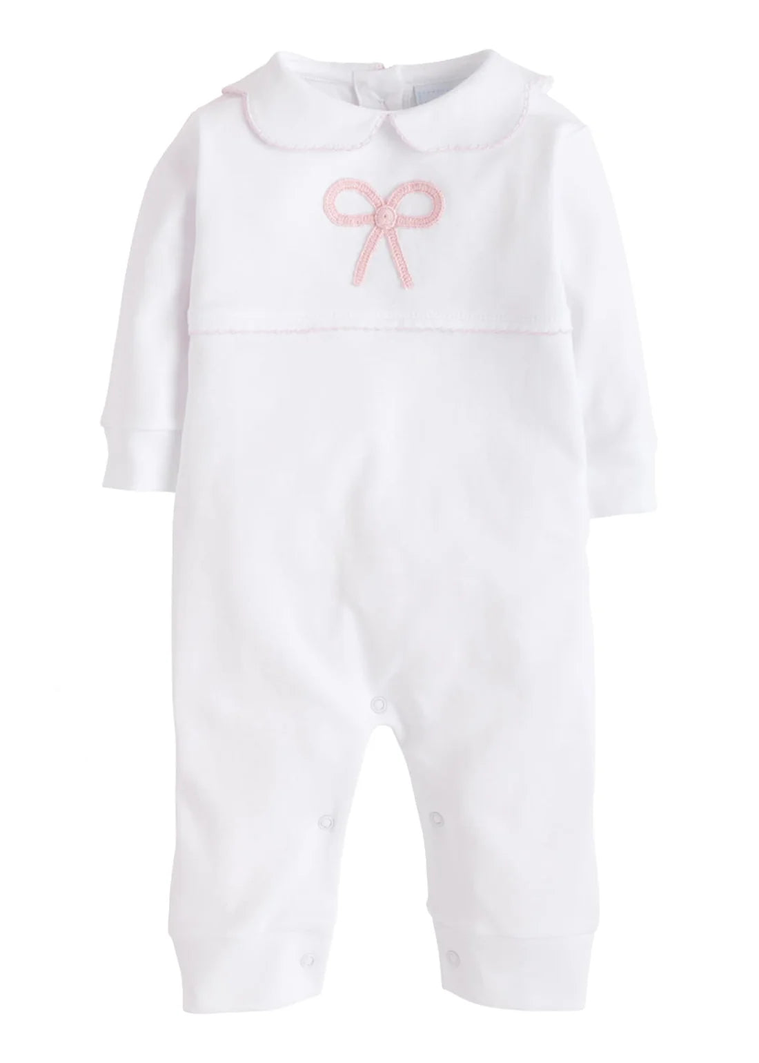 Crochet Playsuit - Pink Bow