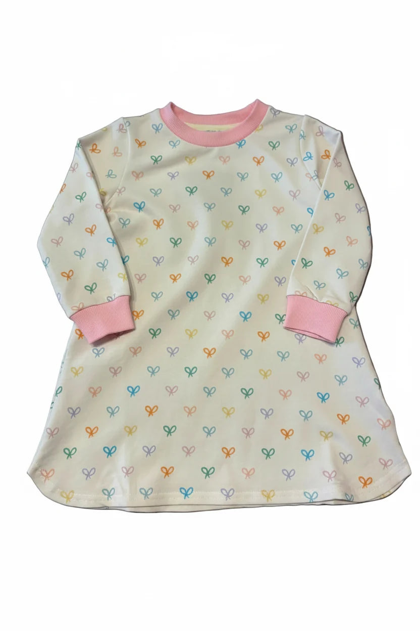 Multi Bows Sweatshirt Dress