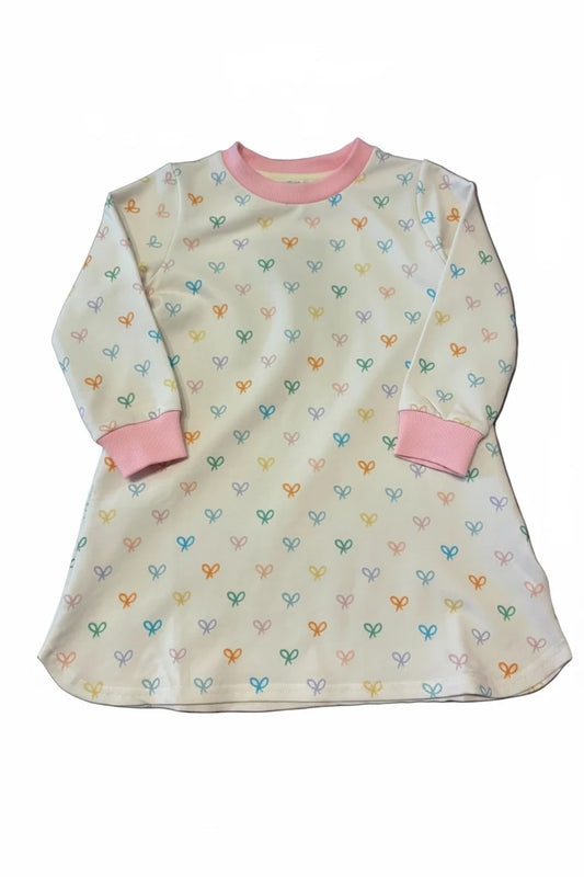 Multi Bows Sweatshirt Dress