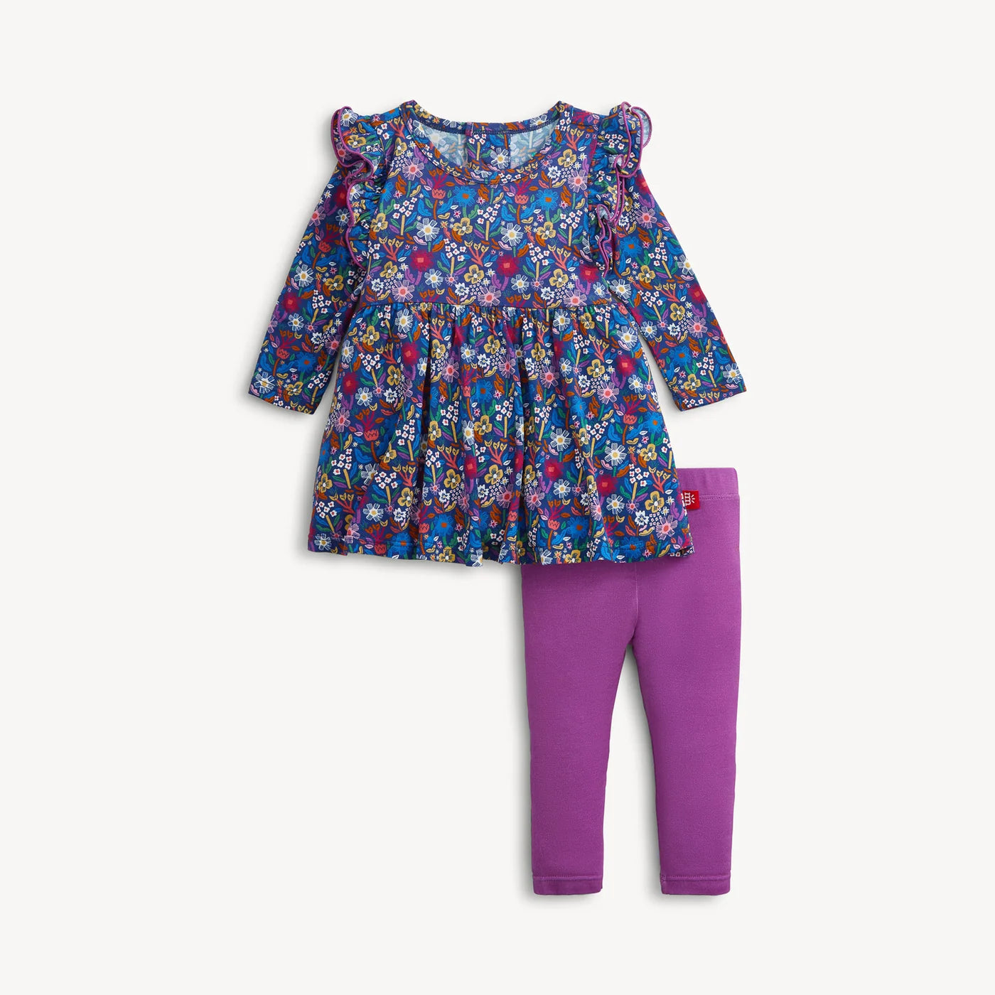 Astrid Modal L/S Ruffle Dress w/ Leggings