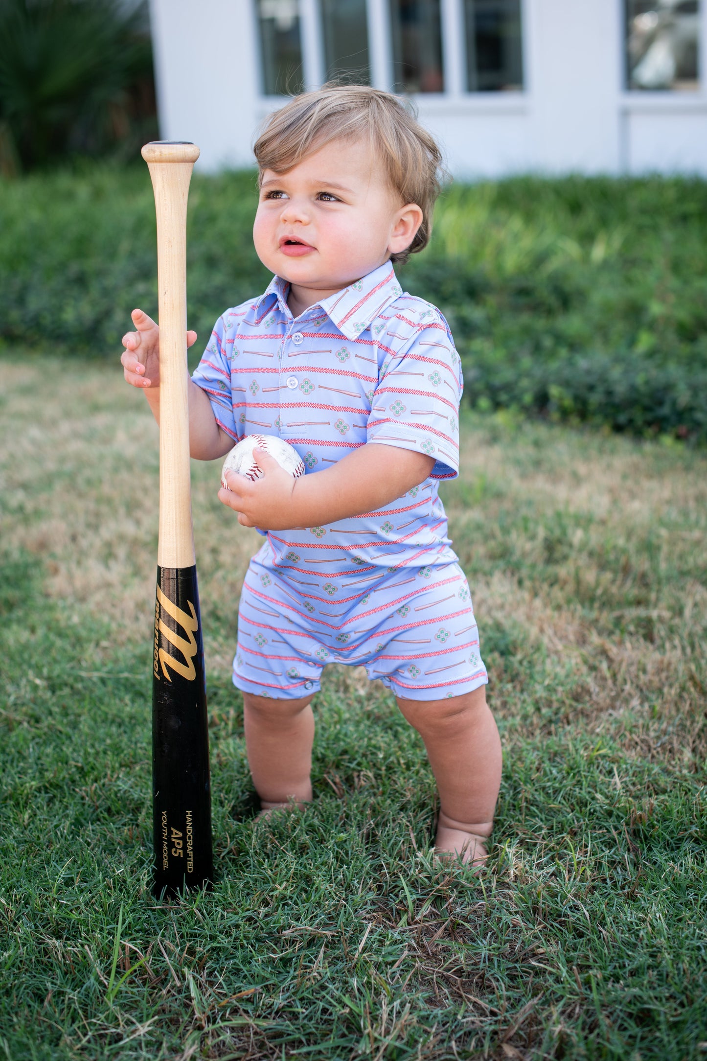 Extra Innings Perf Polo Romper