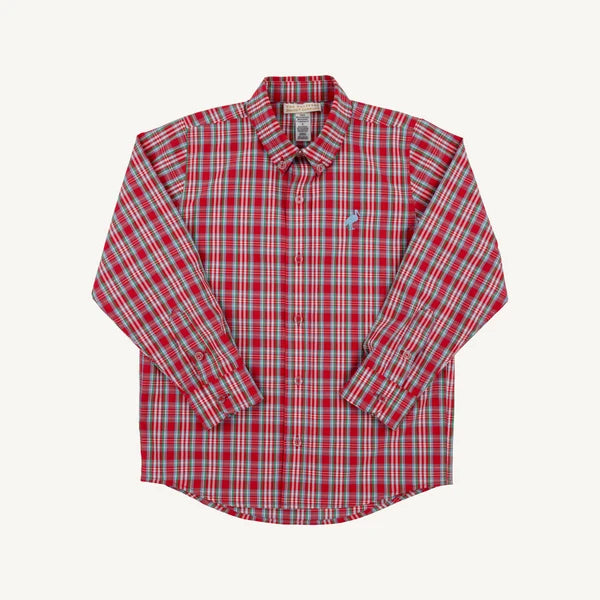 Deans List Dress Shirt- Woodspoint Plaid