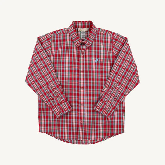 Deans List Dress Shirt- Woodspoint Plaid