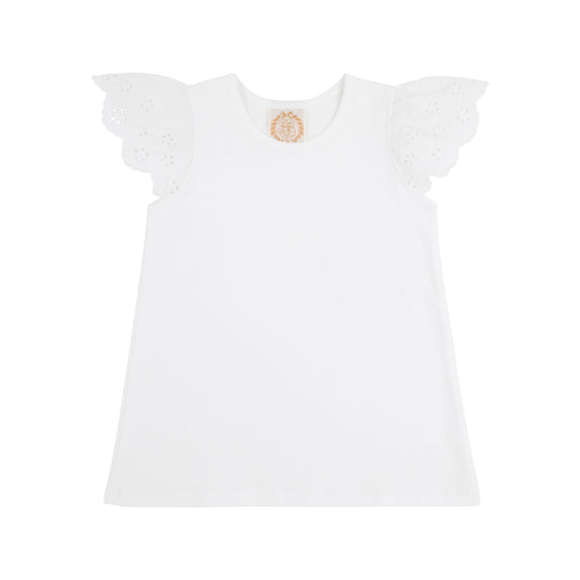 Ellen's Eyelet Top - White