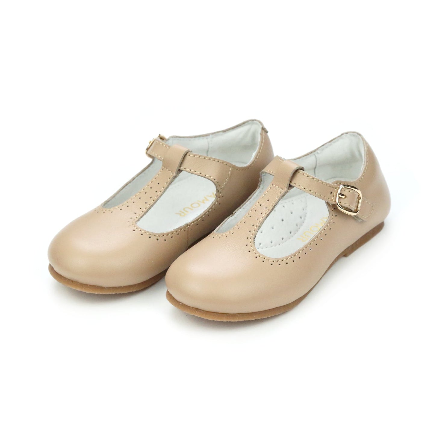 Eleanor T-Strap Flat - Latte