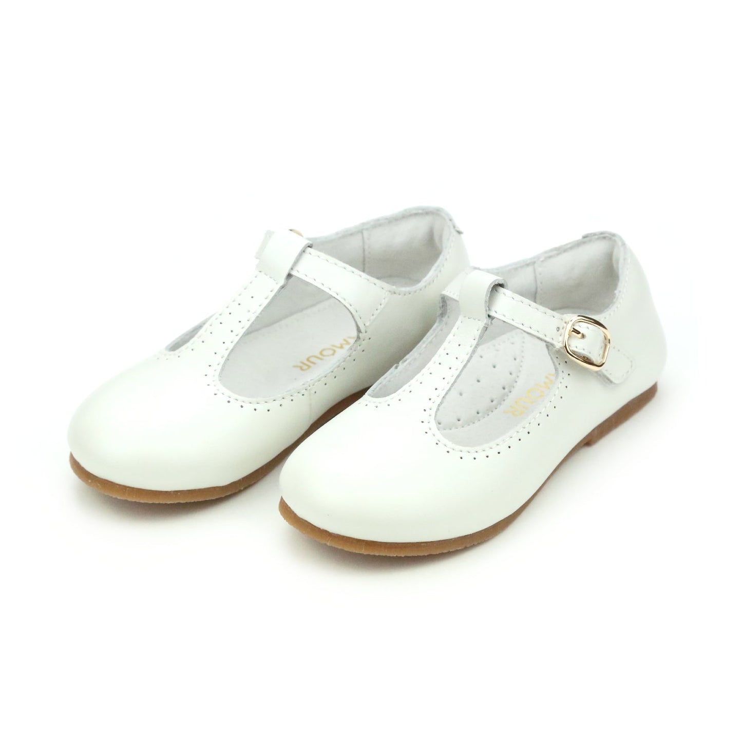 Eleanor T-Strap Flat - Pearl