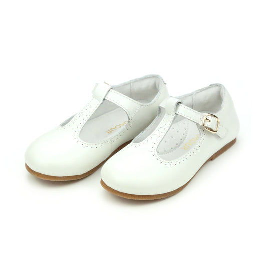 Eleanor T-Strap Flat - Pearl