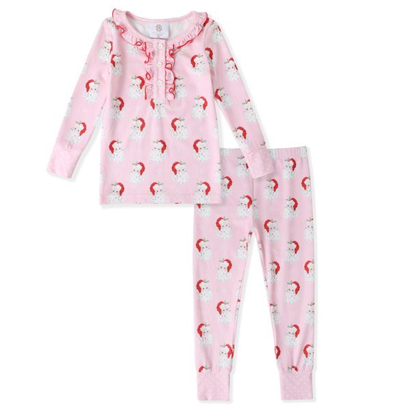 Pink Santa Butter Knit 2PC PJ