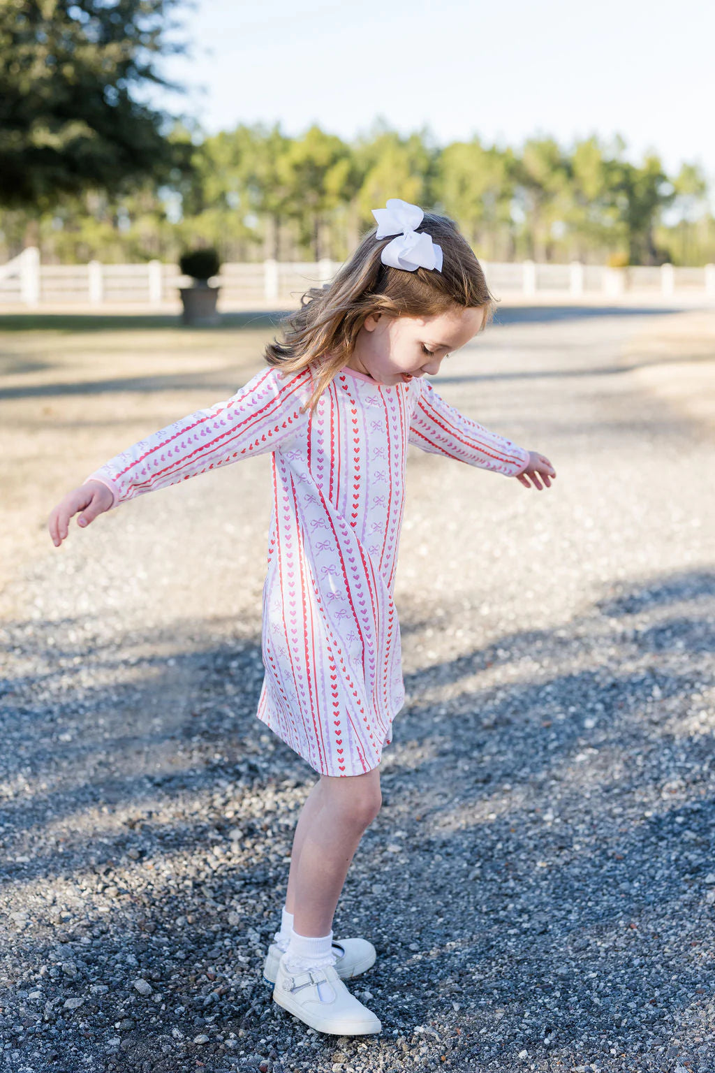 Girls Play Dress, Scallops & Hearts