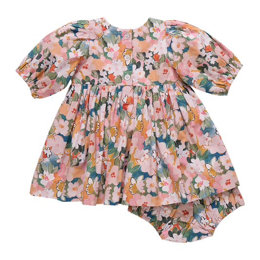 Baby Girls Evelyn Dress Set- Watercolor Floral